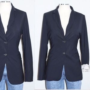 Banana Republic Siena Wool Navy Blue Blazer